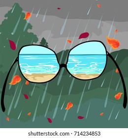 the view through the glasses