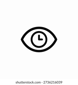 view time icon sign vector