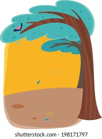 La vista de las hojas temblorosas  