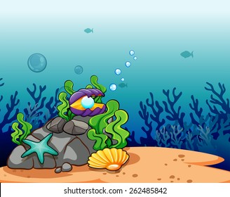 View Underwater Scene Stock Vector (Royalty Free) 262485842 | Shutterstock