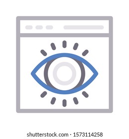 view vector color line icon 