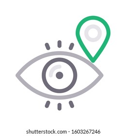 view vector color line icon 