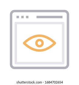 Farbzeilensymbol der Vektorillustration anzeigen 