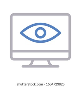 view vector color line icon 