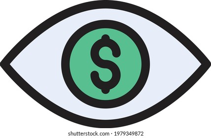 view vector color line icon