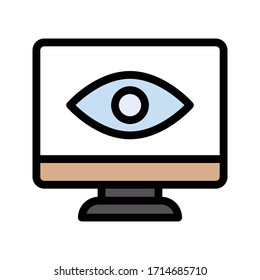 view vector flat color icon 