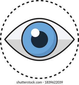 view vector flat color icon 