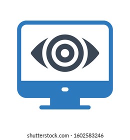 view vector glyph color icon 