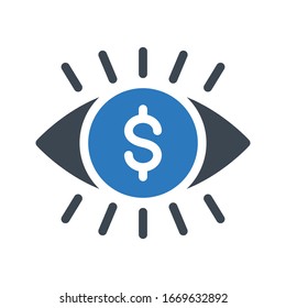 view vector glyph color icon 