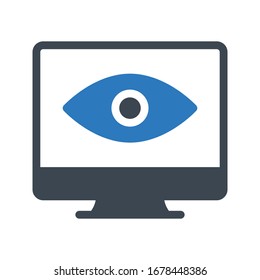 view vector glyph color icon 