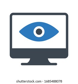 view vector glyph color icon 