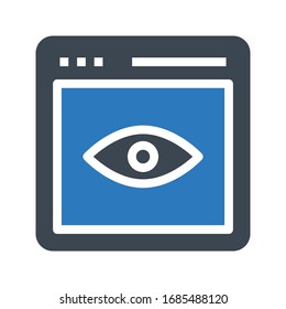 view vector glyph color icon 