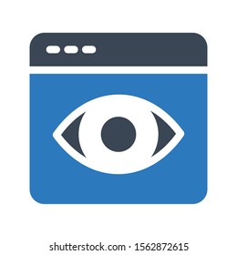 view vector glyph colour icon 