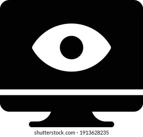 view vector glyph flat icon
