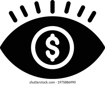 view vector glyph flat icon