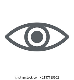 View vector icon. Eye symbol.