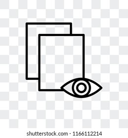 View vector icon isolated on transparent background, View logo concept