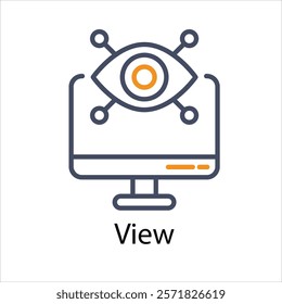 View Vector icon stock illustration