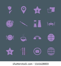 view vector icons set. with tulip, rainbow, basketball ball and envelope in set
