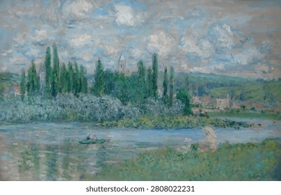 View of Vetheuil sur Seine