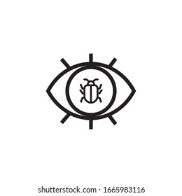 ver el icono de virus vector, ilustración simple diseño