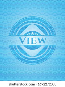 View water wave representation style emblem. Vector Illustration. Detailed.