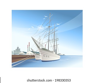 The view of wharf 