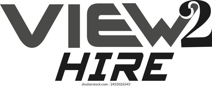 view2 letter logo in general typography symbol 