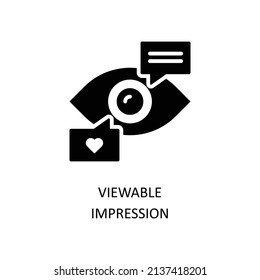 Viewable Impression Vector Solid icons for your digital or print projects.