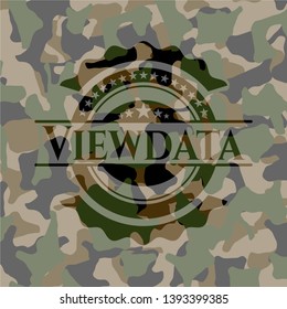 Viewdata on camo pattern. Vector Illustration. Detailed.
