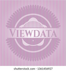 Viewdata retro pink emblem