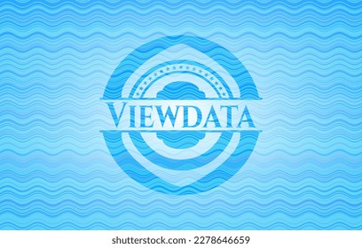Viewdata water badge background. Vector Illustration. Detailed. 