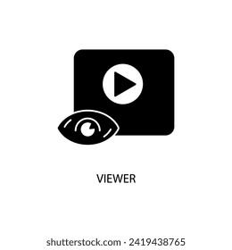 viewer concept line icon. Simple element illustration. viewer concept outline symbol design.