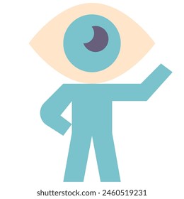 viewer in flat style icon
