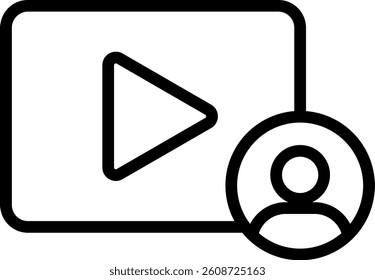 Viewer Icon Outline Vector Illustration