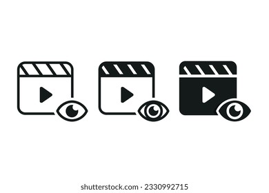 Viewer-Symbol. Video ansehen. Illustrationsvideo