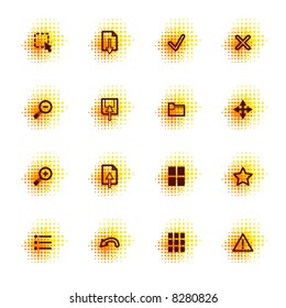 iconos del visor, serie de puntos