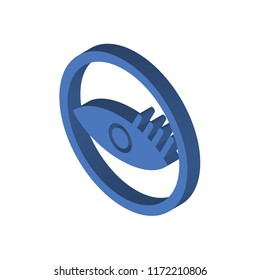 Viewer isometric left top view 3D icon