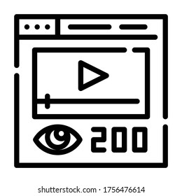 Viewer-Leitbild-Symbol. Live and Streaming.