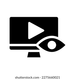 viewer solid icon illustration vector graphic 