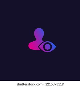 viewer, spectator vector icon