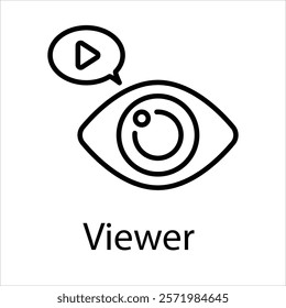 Viewer Vector icon stock illustration