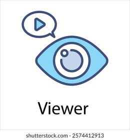 Viewer Vector icon stock illustration