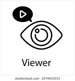Viewer Vector icon stock illustration