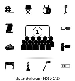 viewers at the cinema icon. Universal set of cinema and teatr for website design and development, app development