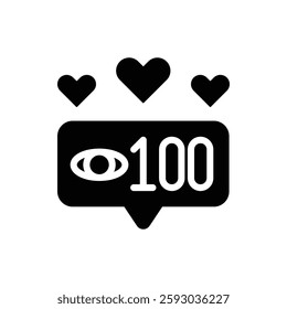 Viewers Glyph Icon. Viewers Icon