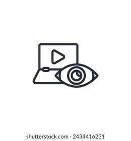 viewers icon. vector.Editable stroke.linear style sign for use web design,logo.Symbol illustration.