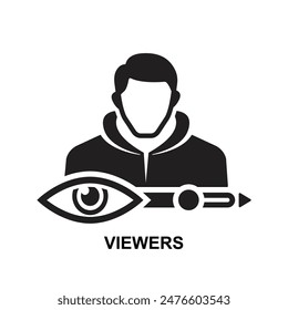 Video Ilustración vectorial Visor icon.Eye con