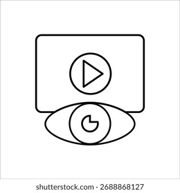 Iconos de espectadores. Vector de línea simple