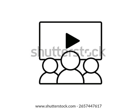 Viewers line icon isolated on white background.
